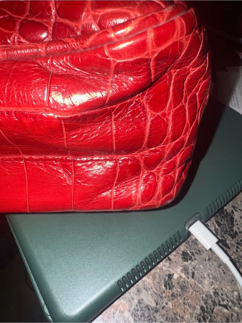 Furla structured croc